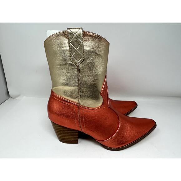 Coconuts by Matisse Women's Bambi Gold Ombre Boots Shoes Sz 9.5 B(M) Pointed Toe - Picture 2 of 14